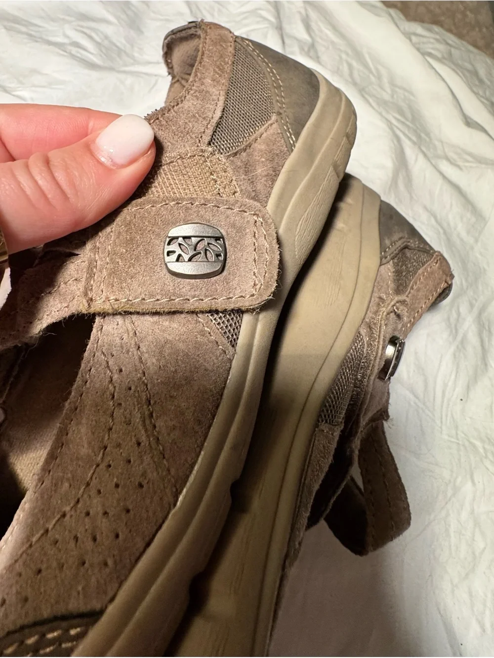 Earth Origins Taupe Leather Mary Jane Comfort Shoes Women’s 8.5